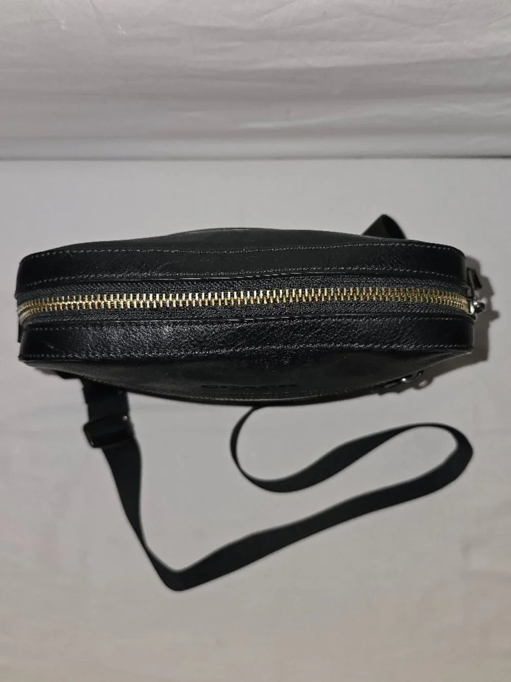 Coach Houston Men's Black Pebbled Leather Crossbody Flight Bag F68014